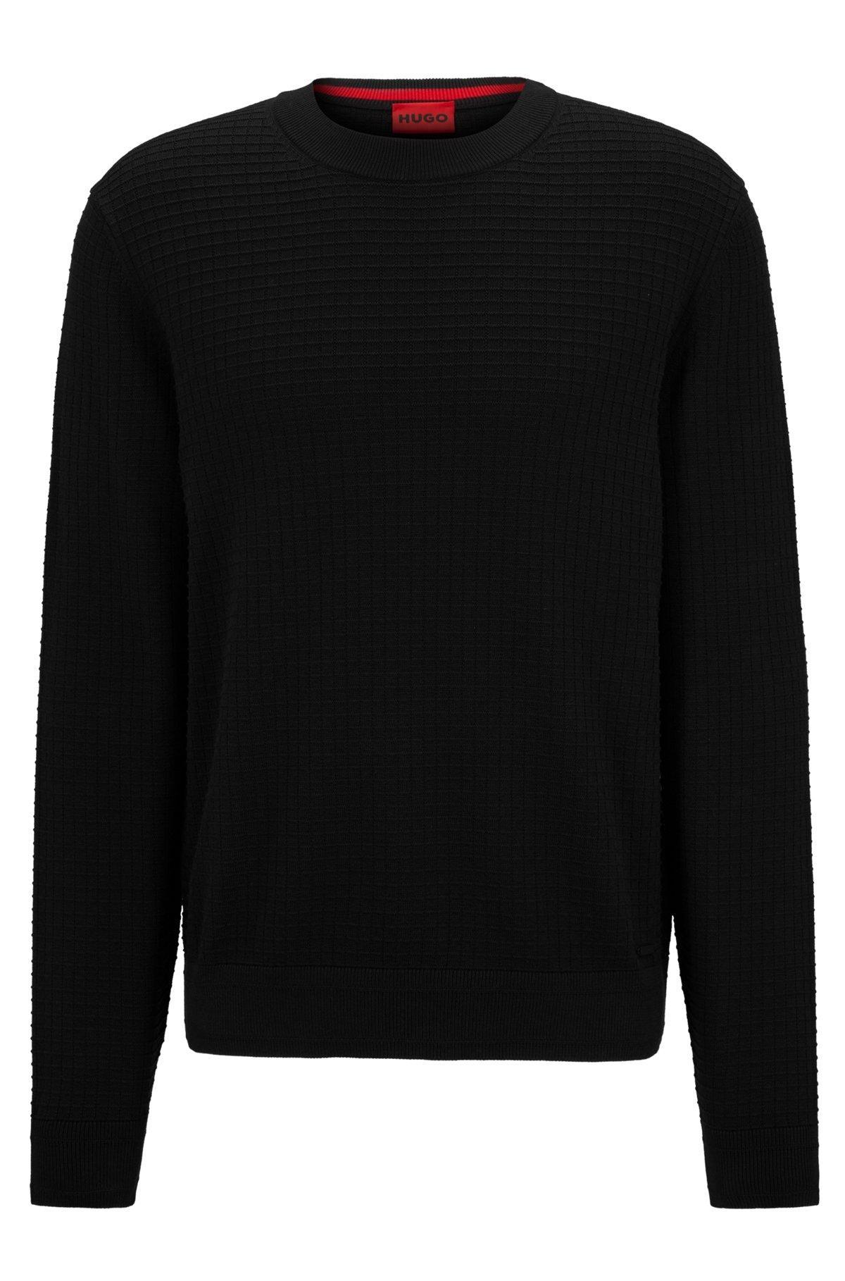 Cotton sweater with jacquard pattern Product Image