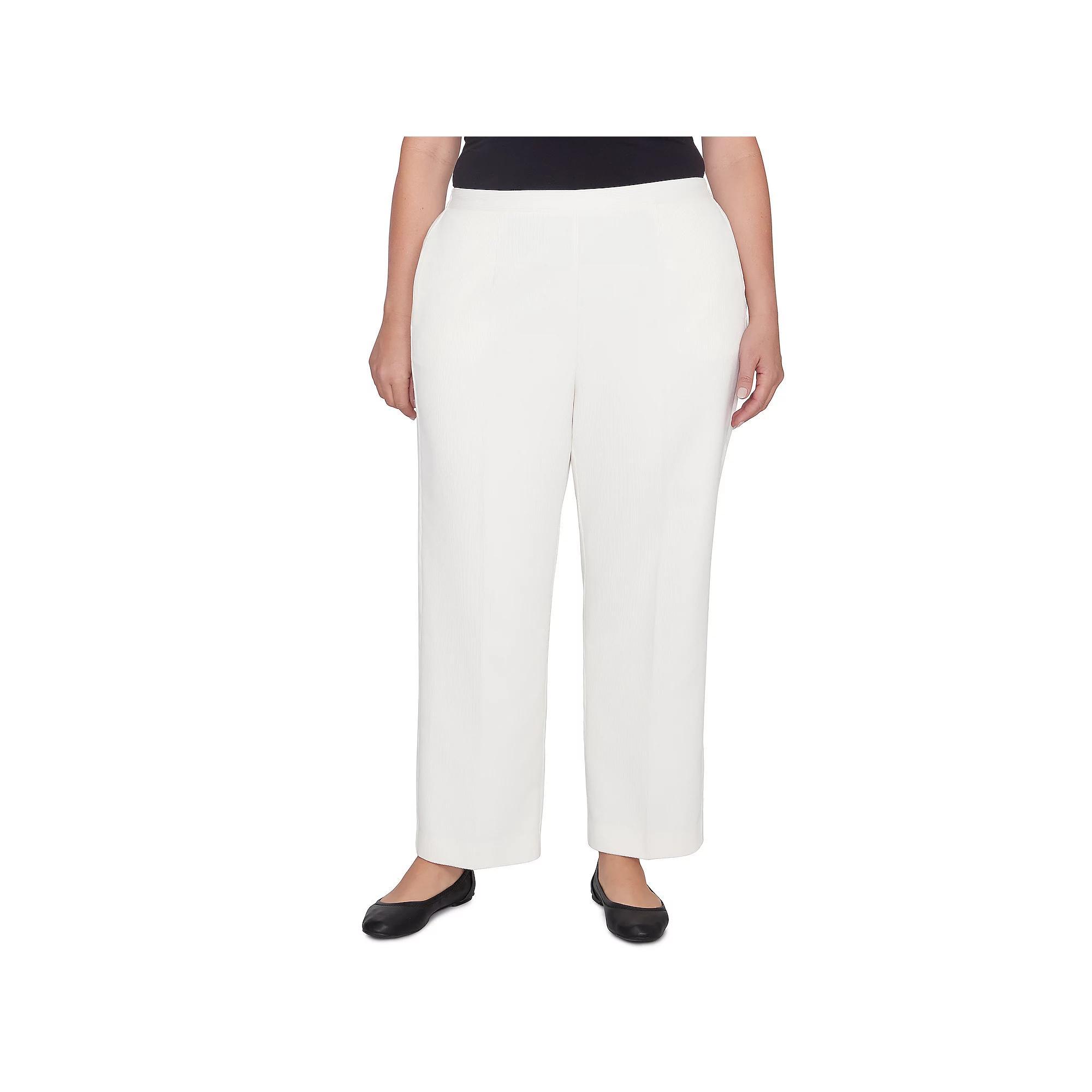 Petite Alfred Dunner Copenhagen Corduroy Short Length Pants, Women's, Size: 20W Short, Winter White Product Image