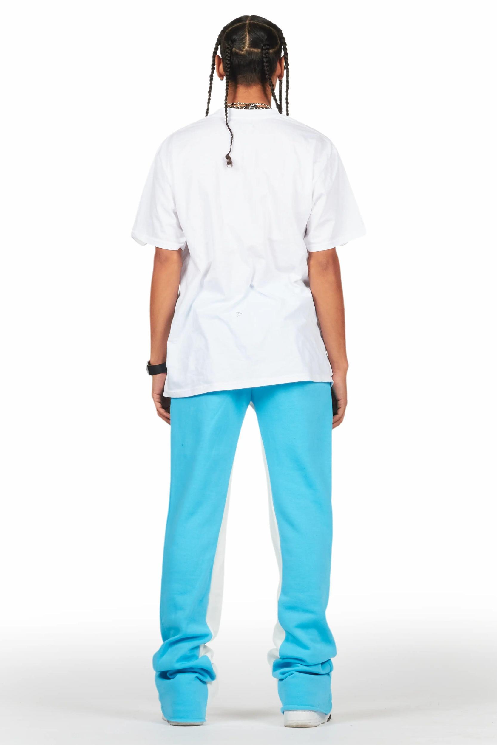 Banyan Blue Graphic Baggy Pant Male Product Image