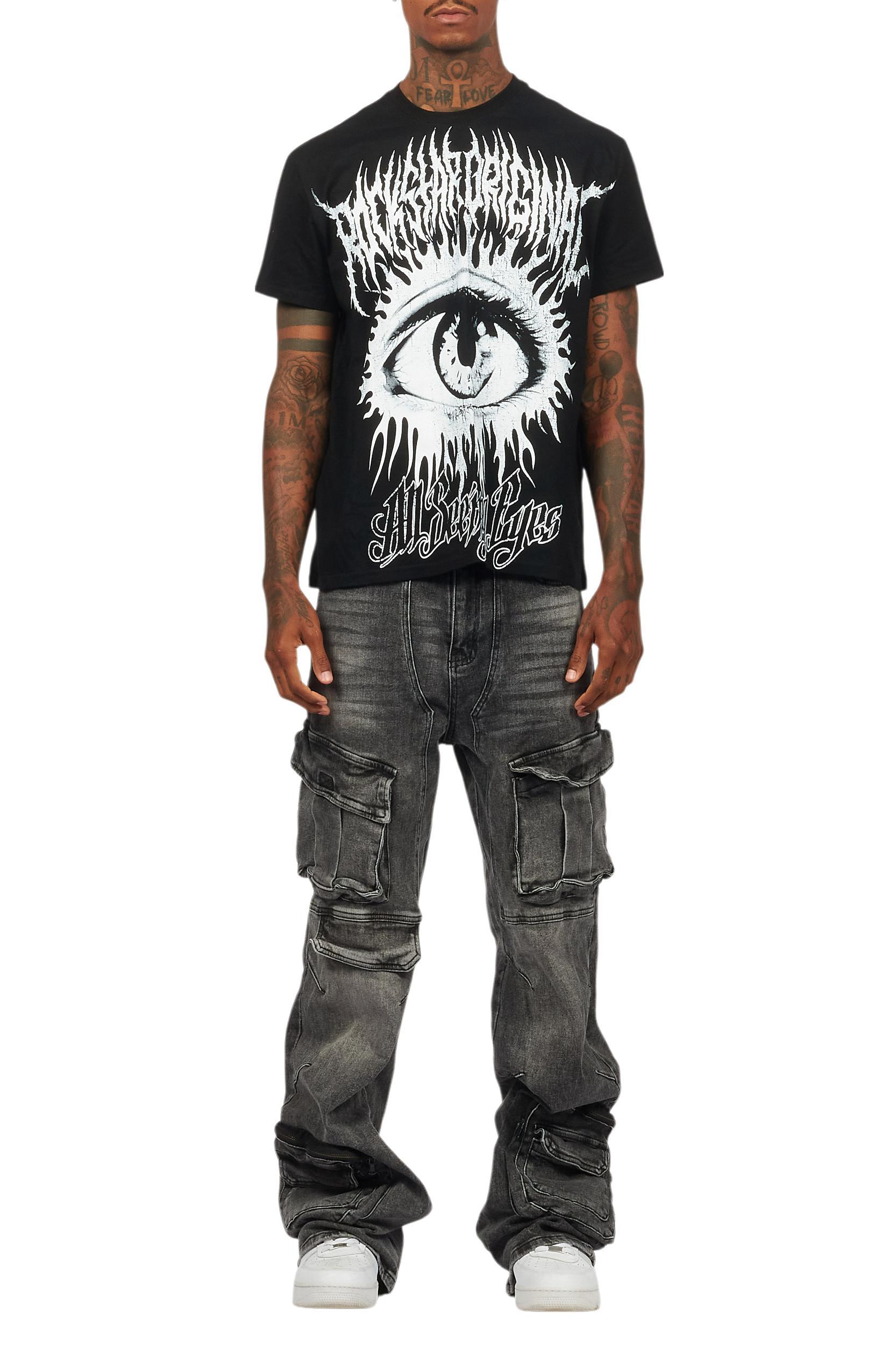 Velo Black Baggy Fit Jean Male Product Image
