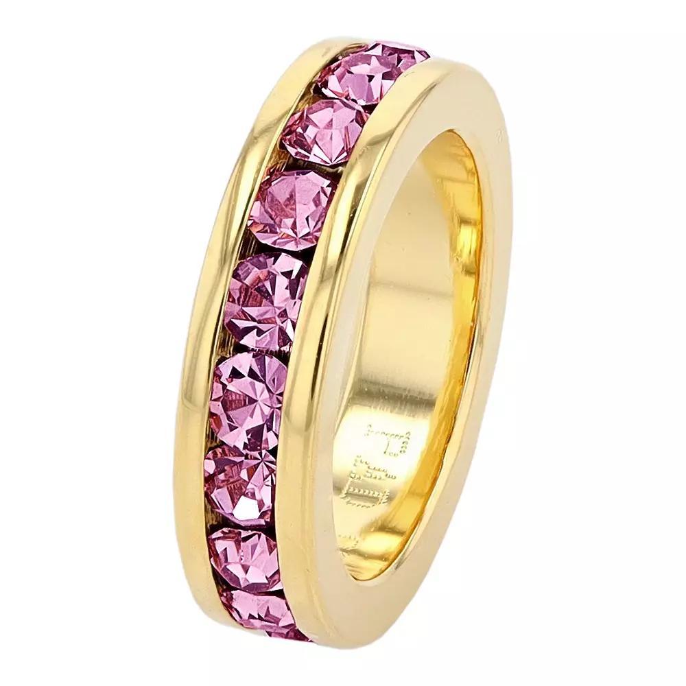 Traditions Jewelry Company 18k Gold Over Silver Birthstone Crystal Eternity Charm, Womens, Gold Over Sterling Dec Product Image