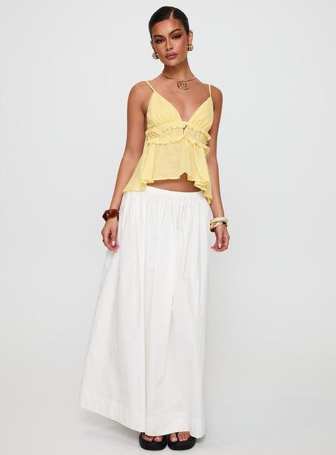 Blondelle Frill Detail Top Yellow Product Image