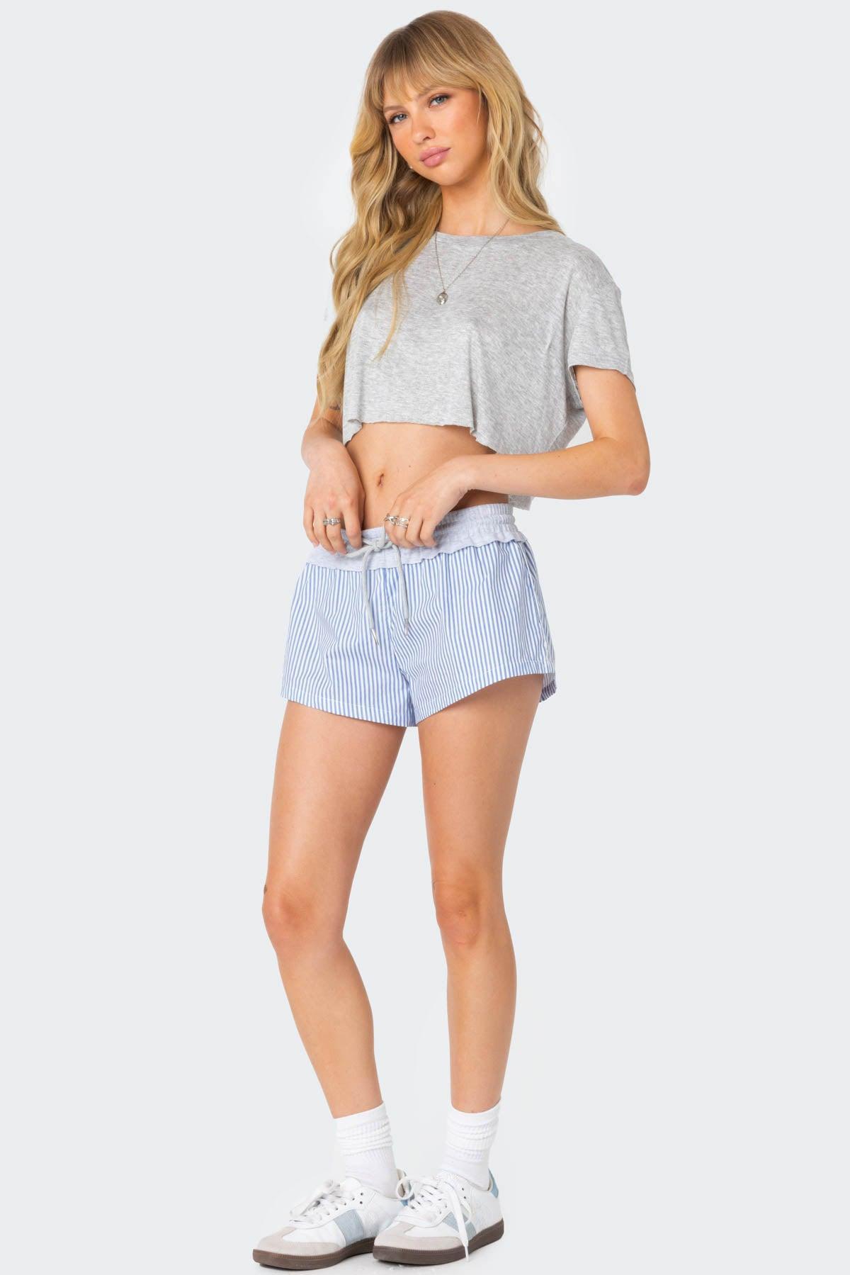 Riva Striped Contrast Shorts Product Image