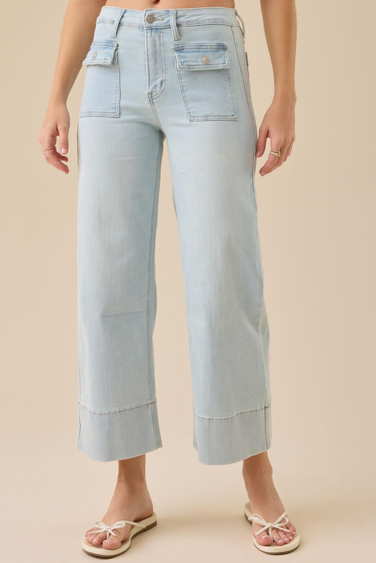 Tullalah Wide Leg Crop Jeans Product Image
