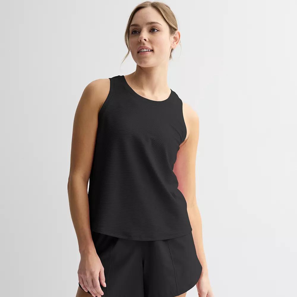 Women's Tek Gear® Rib Easy Tank Top, Size: XS, Mineral Black Product Image