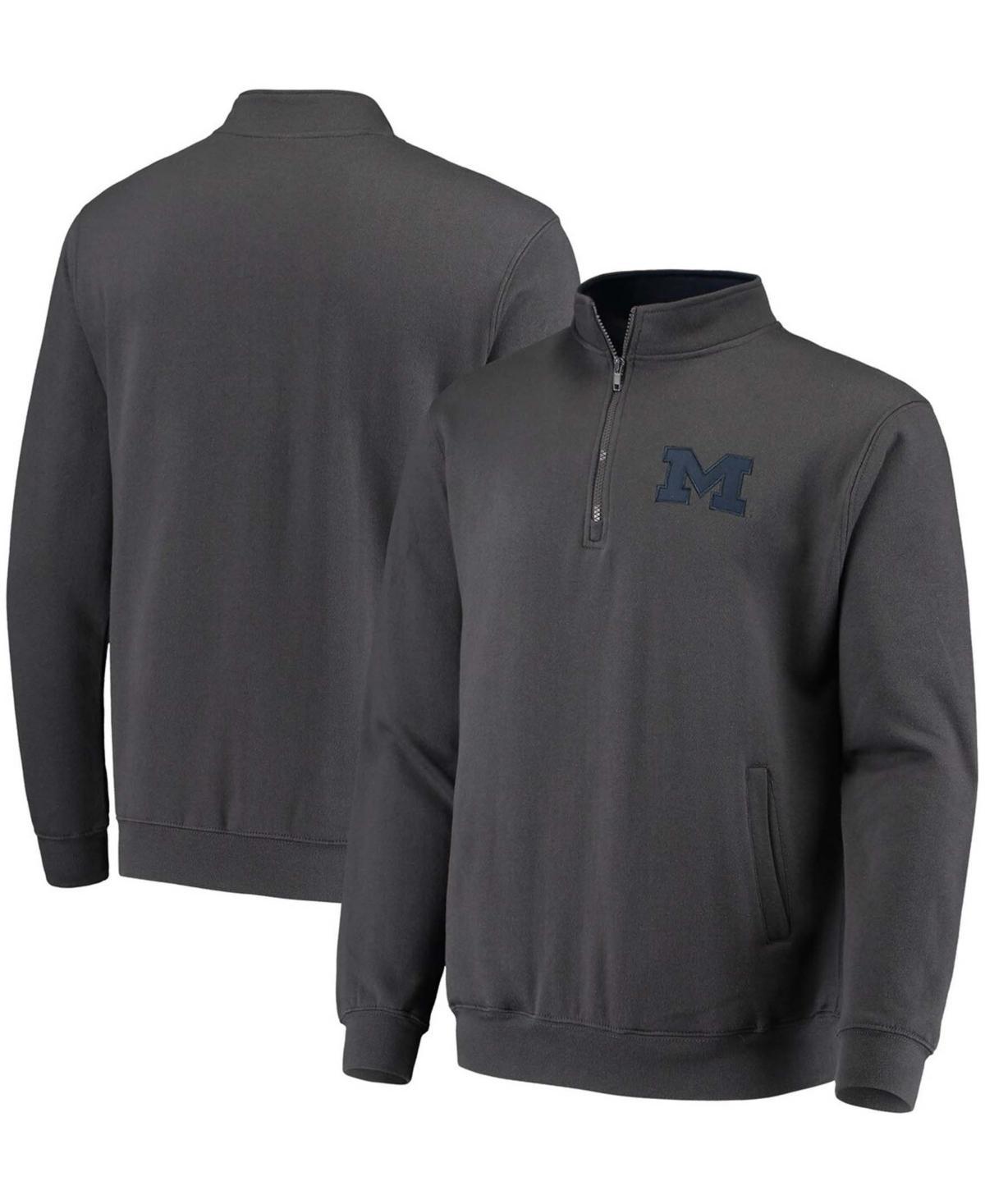 Men's Colosseum Charcoal Michigan Wolverines Tortugas Logo Quarter-Zip Jacket, Size: Large Product Image