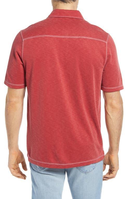 Johnston & Murphy Slub Men's Polo in Red at Nordstrom, Size Large Product Image