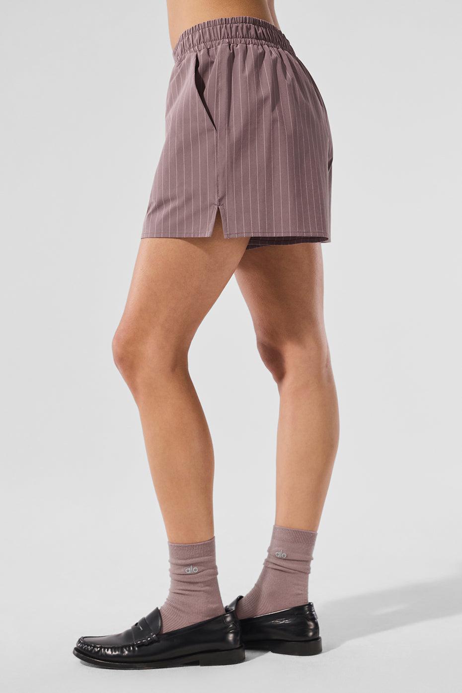 Pinstripe Daylight Boxer Short - Mushroom/Ivory Product Image