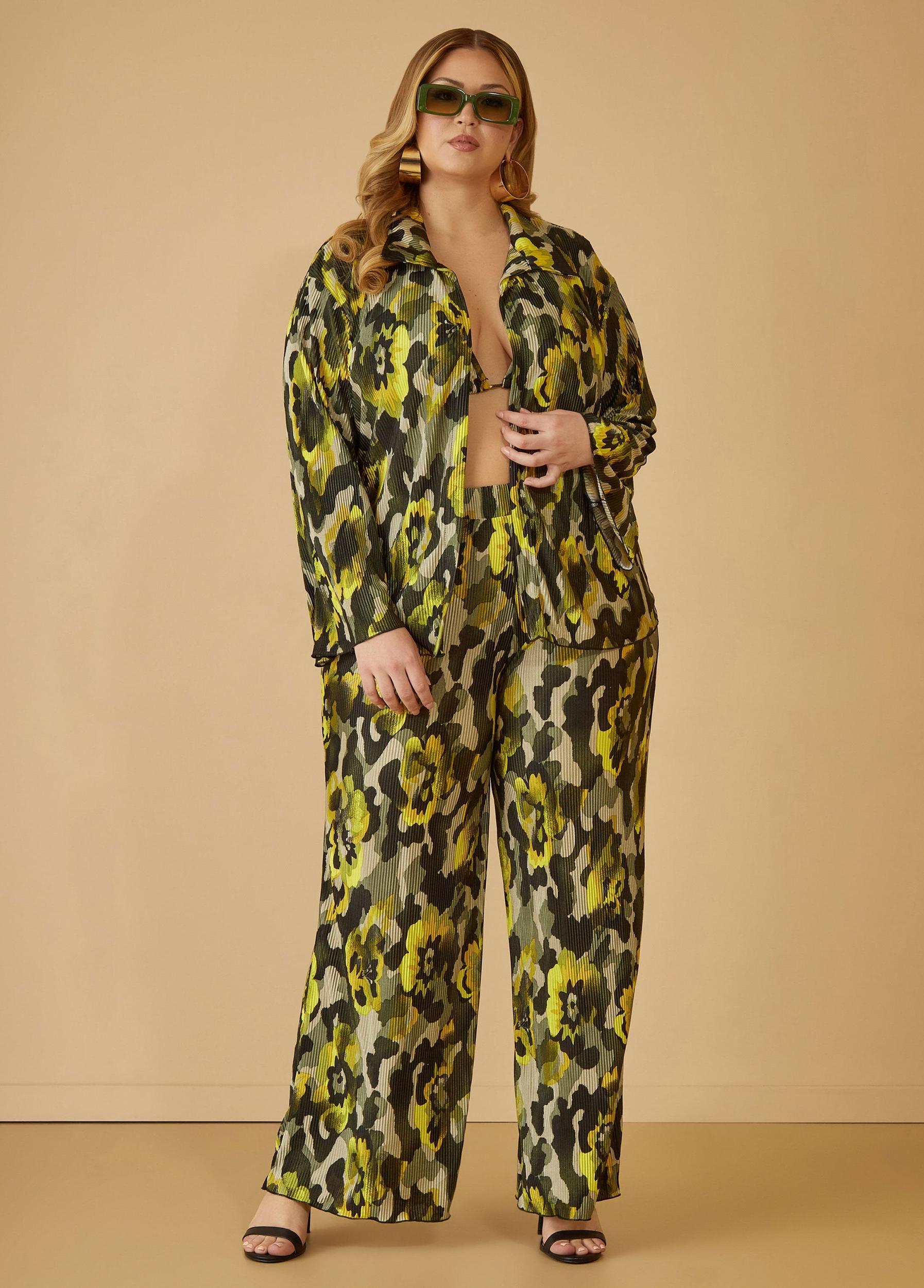 Printed Plisse Bralette Product Image