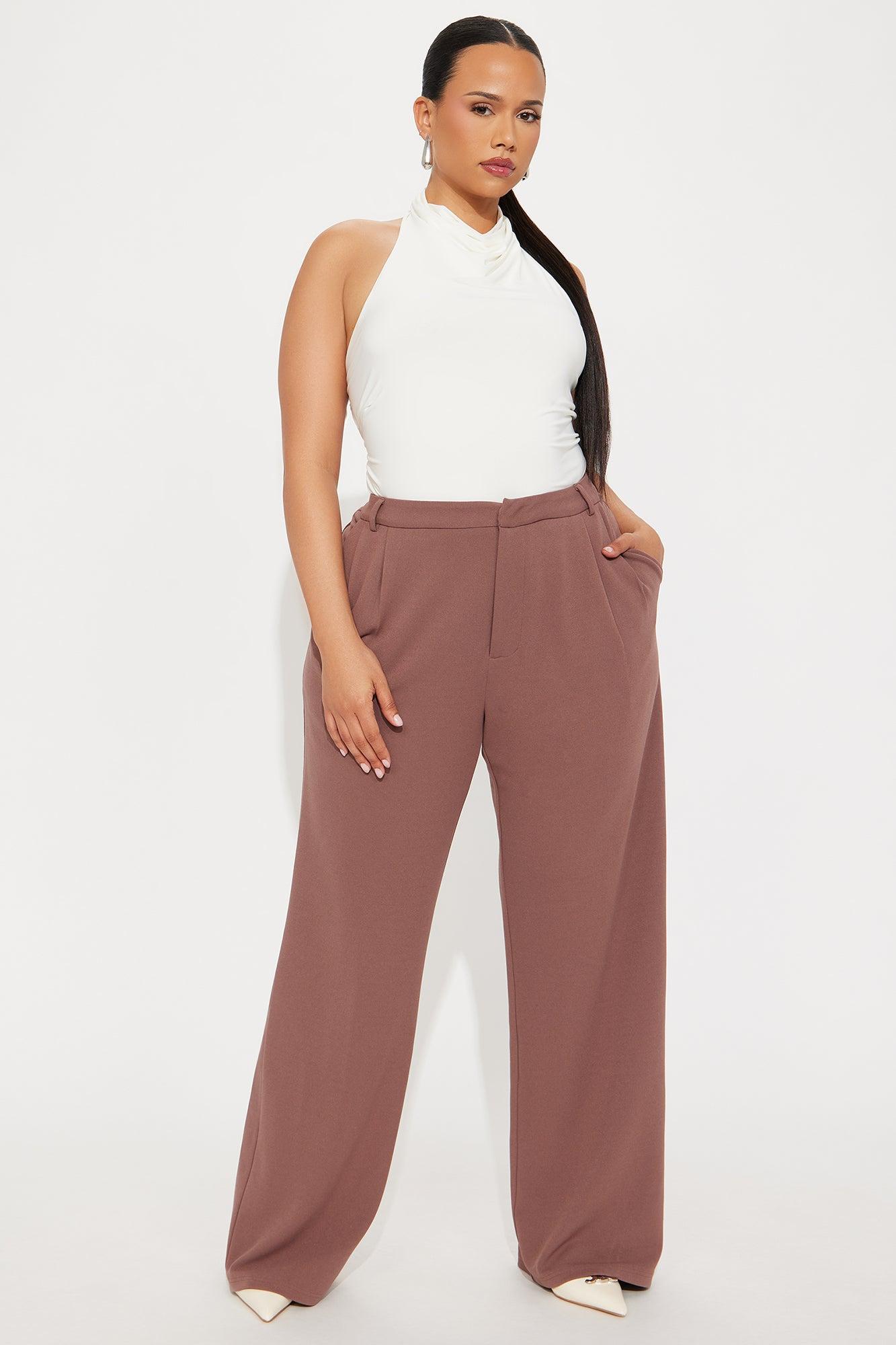 Elma Wide Leg Trouser - Mauve Product Image