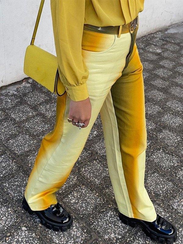 High Waisted Gradient Pants Product Image