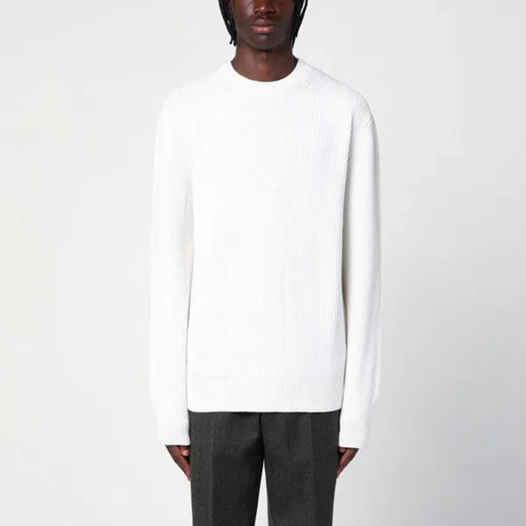ZEGNA Oasi Beige Cashmere Jumper In White Product Image