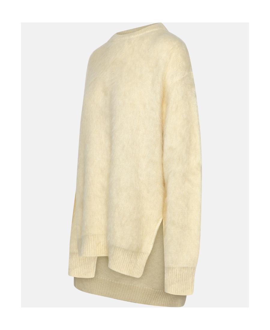 JIL SANDER Ivory Alpaca Blend Sweater In White Product Image