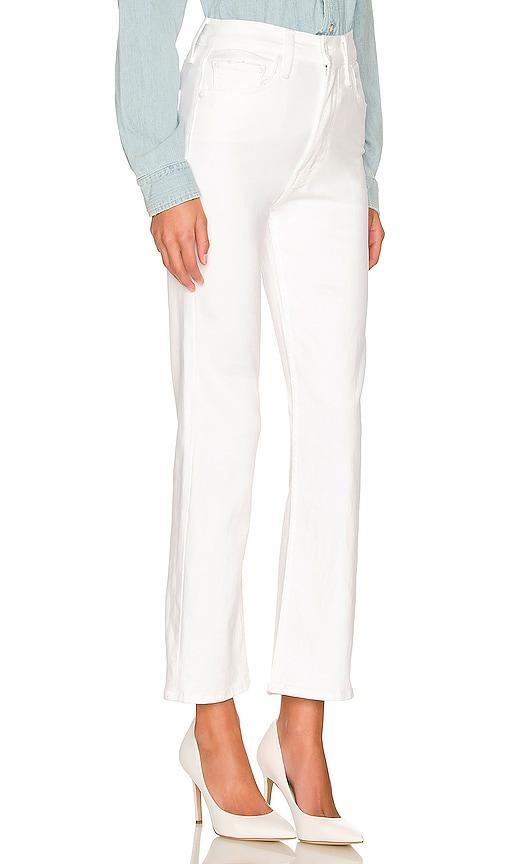 MOTHER High Waisted Rider Ankle in White. Size 24, 26, 27, 28, 30, 31, 32, 33, 34. Product Image