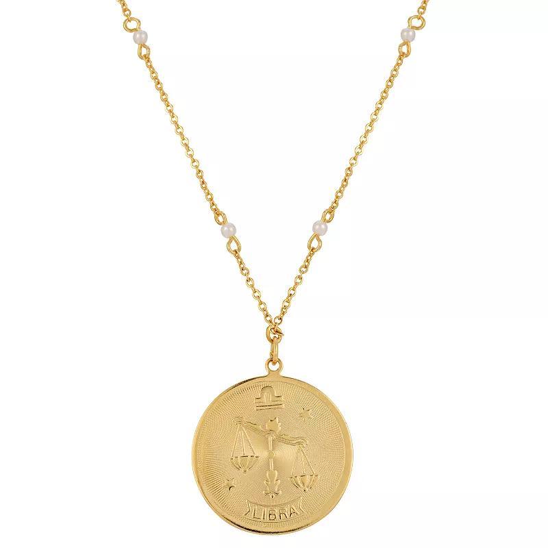1928 Gold-tone Sagittarius Pendant Necklace, Womens, July Product Image