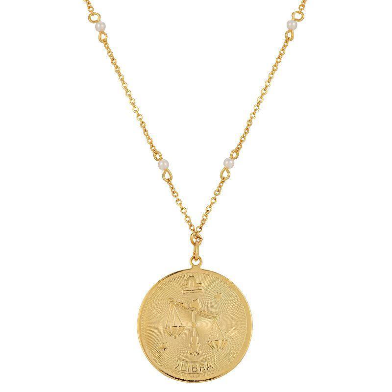 1928 Gold-tone Sagittarius Pendant Necklace, Womens, July Product Image