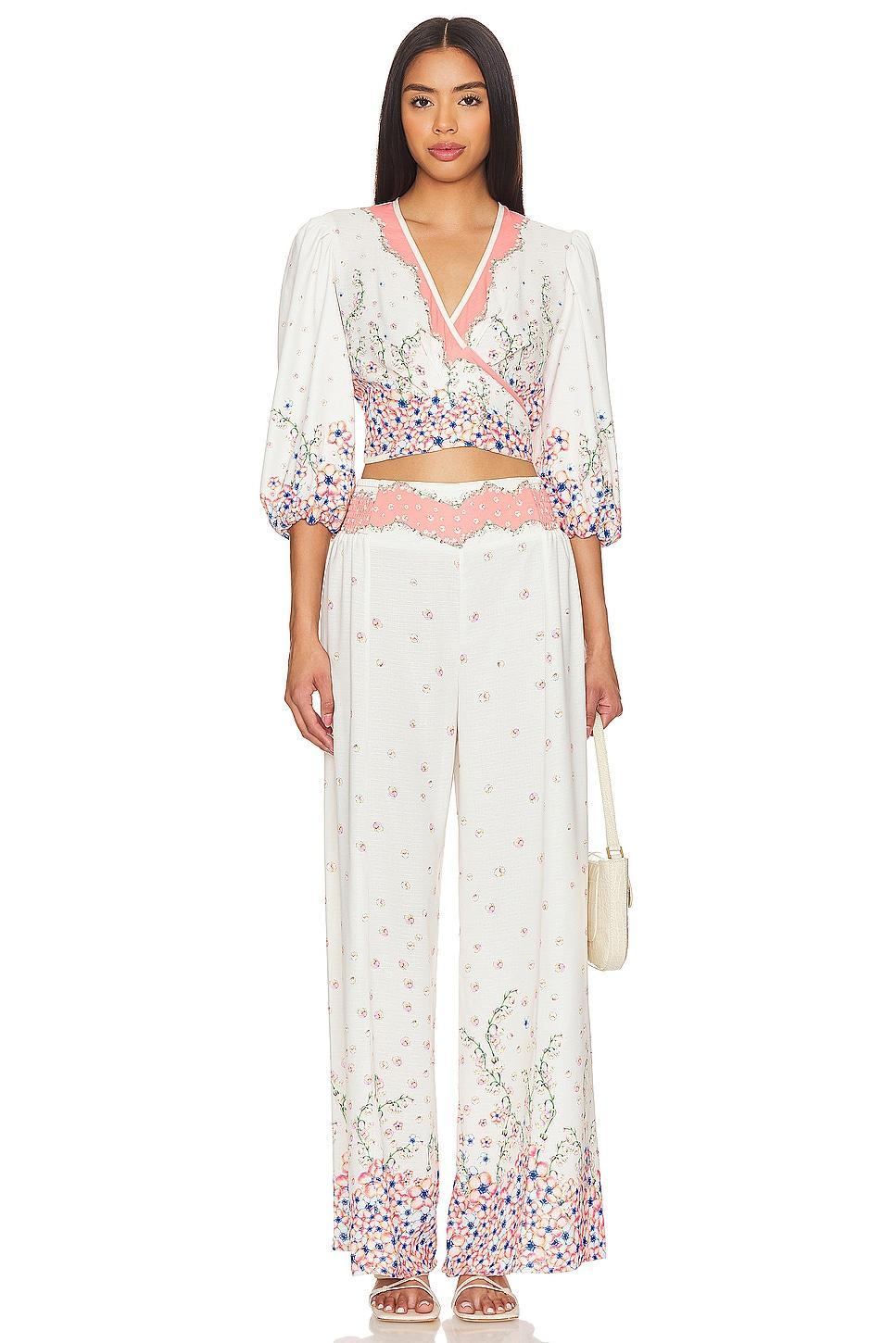 x REVOLVE Asia Cropped Blouse Agua Bendita Product Image