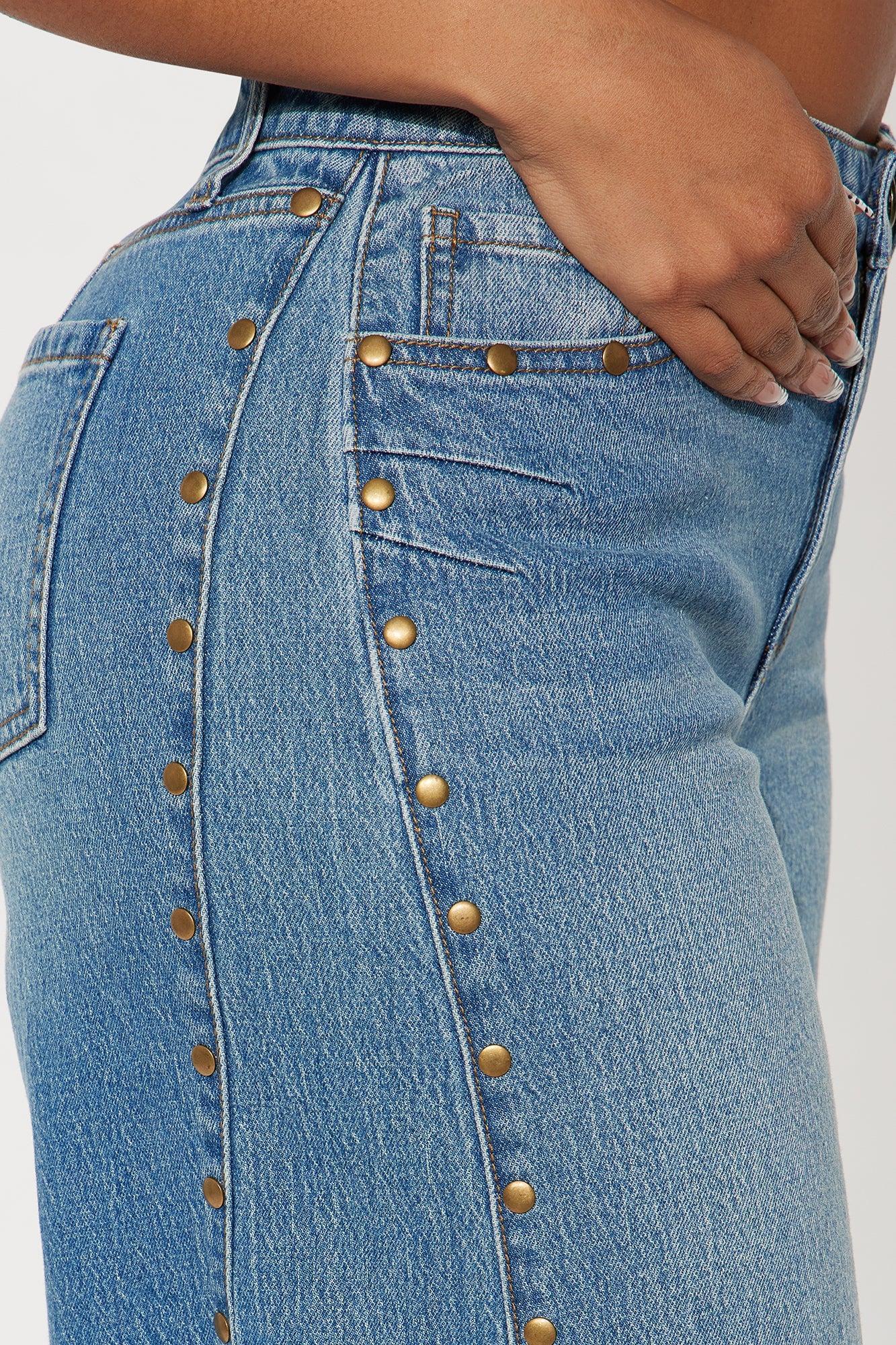 Best In Show Barrel Leg Jeans - Medium Wash Product Image