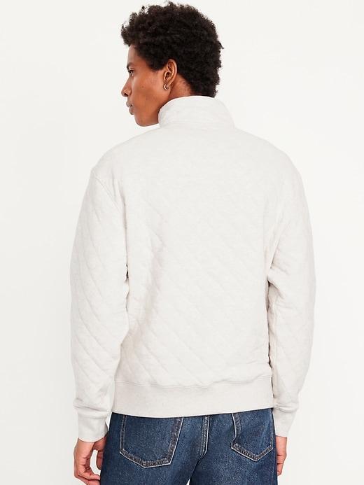 Quarter-Snap Quilted Fleece Sweatshirt Product Image