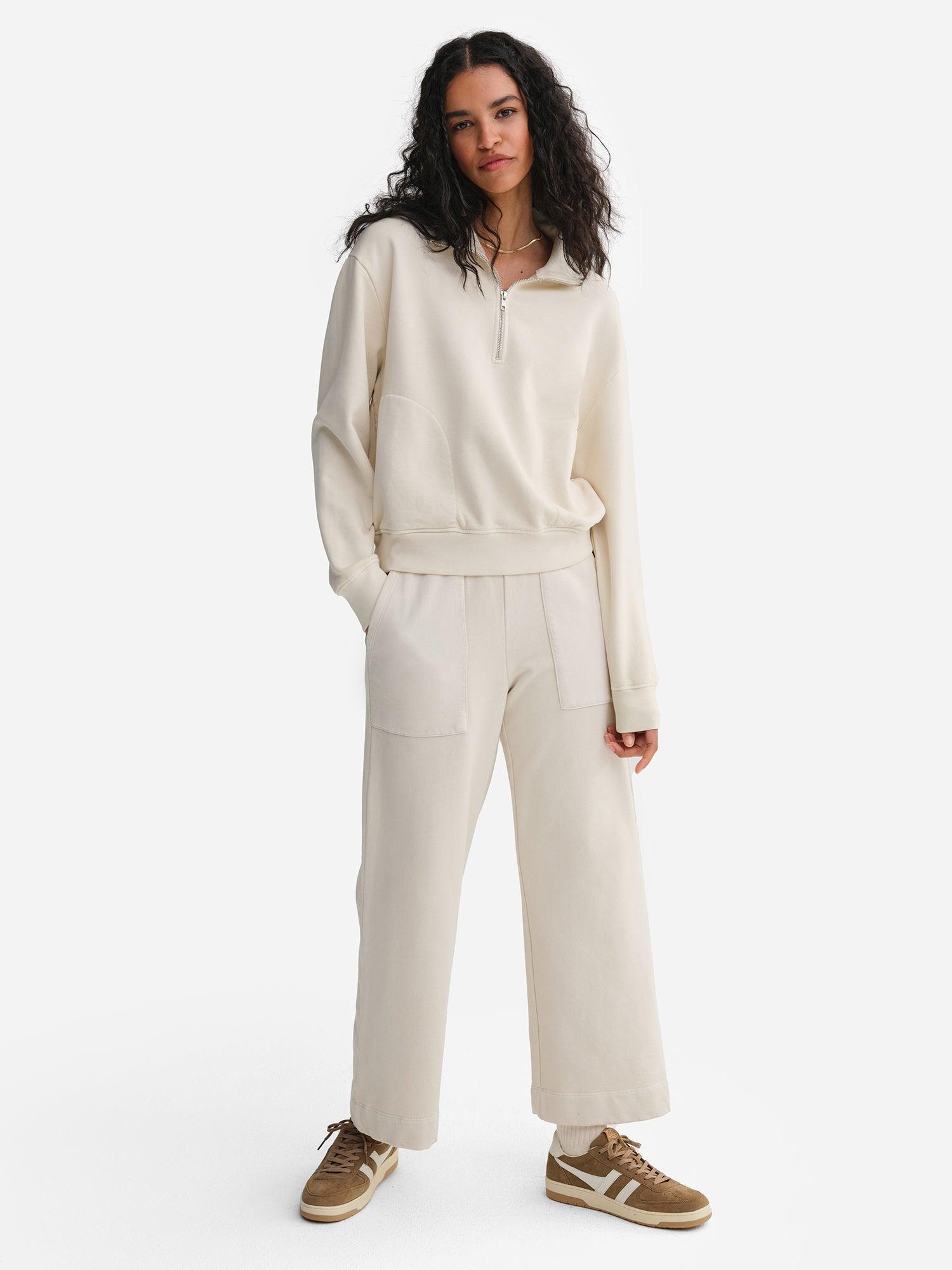 Organic Fleece Quarter Zip Sweatshirt Female Product Image