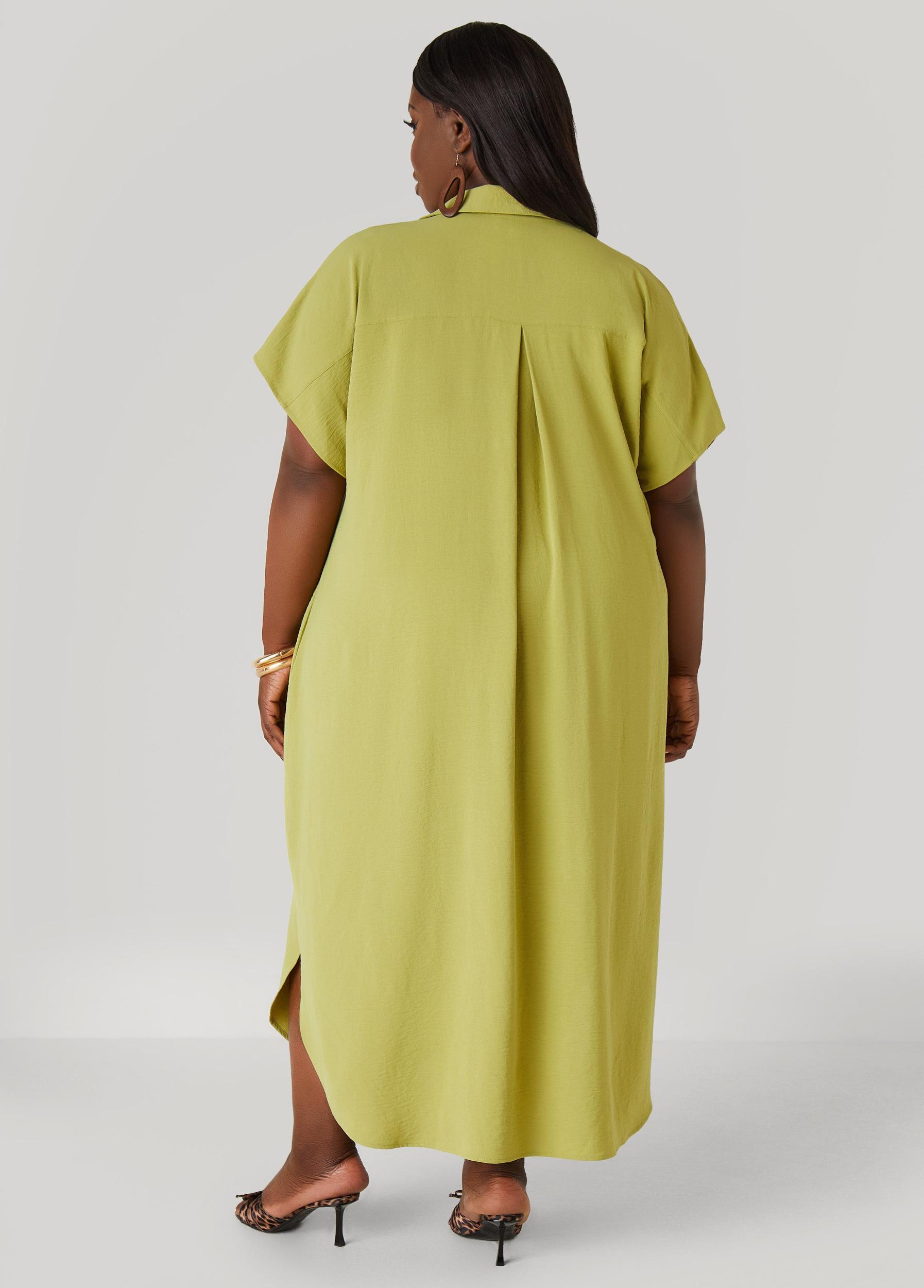 Textured Maxi Shirtdress Product Image