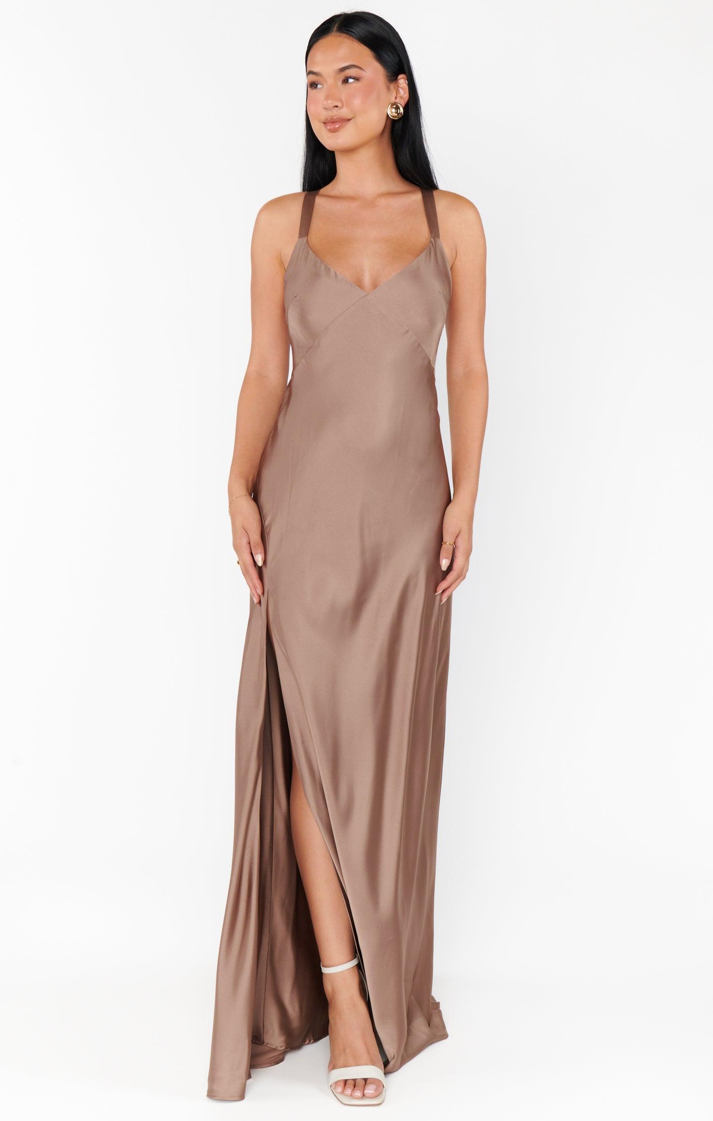 Anderson Maxi Dress ~ Dune Luxe Satin Product Image