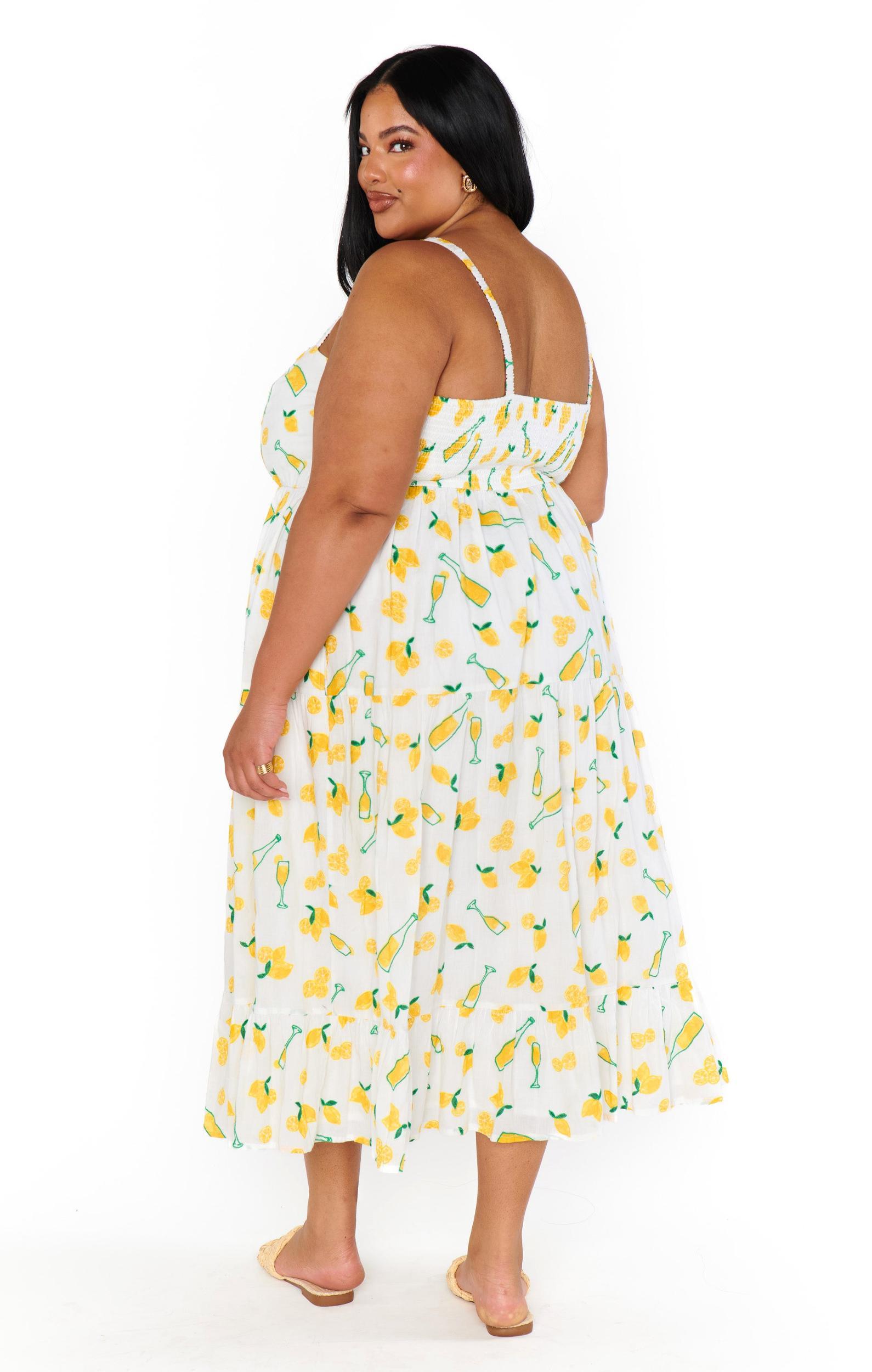 Summer Fling Midi Dress ~ Limoncello Embroidery Product Image
