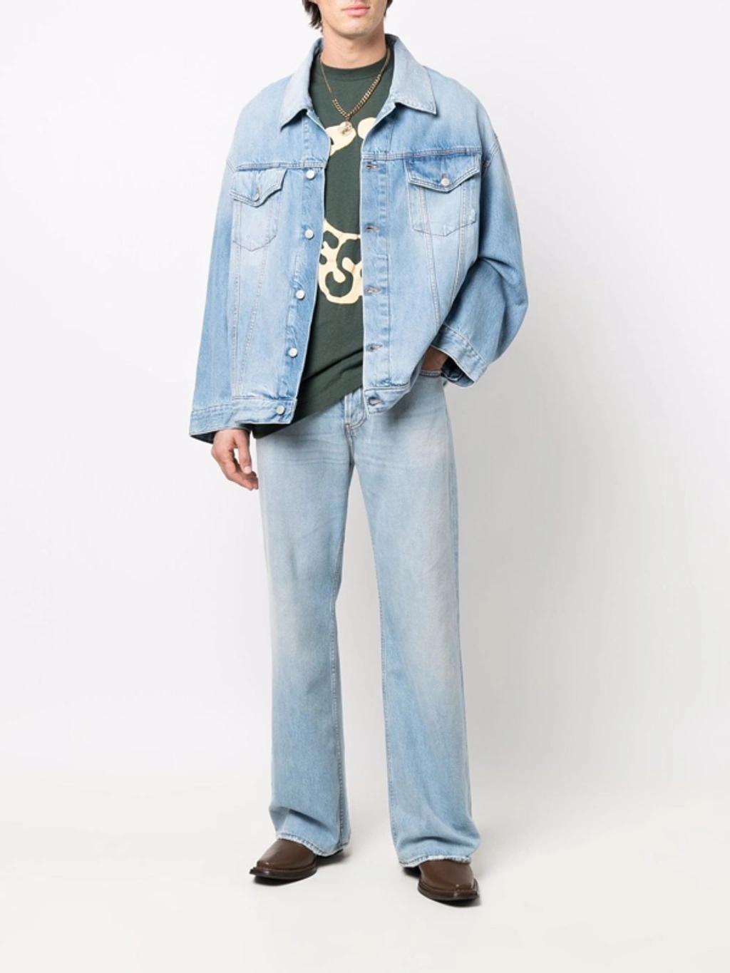 ACNE STUDIOS Straight-leg Distressed Jeans In Blue Product Image