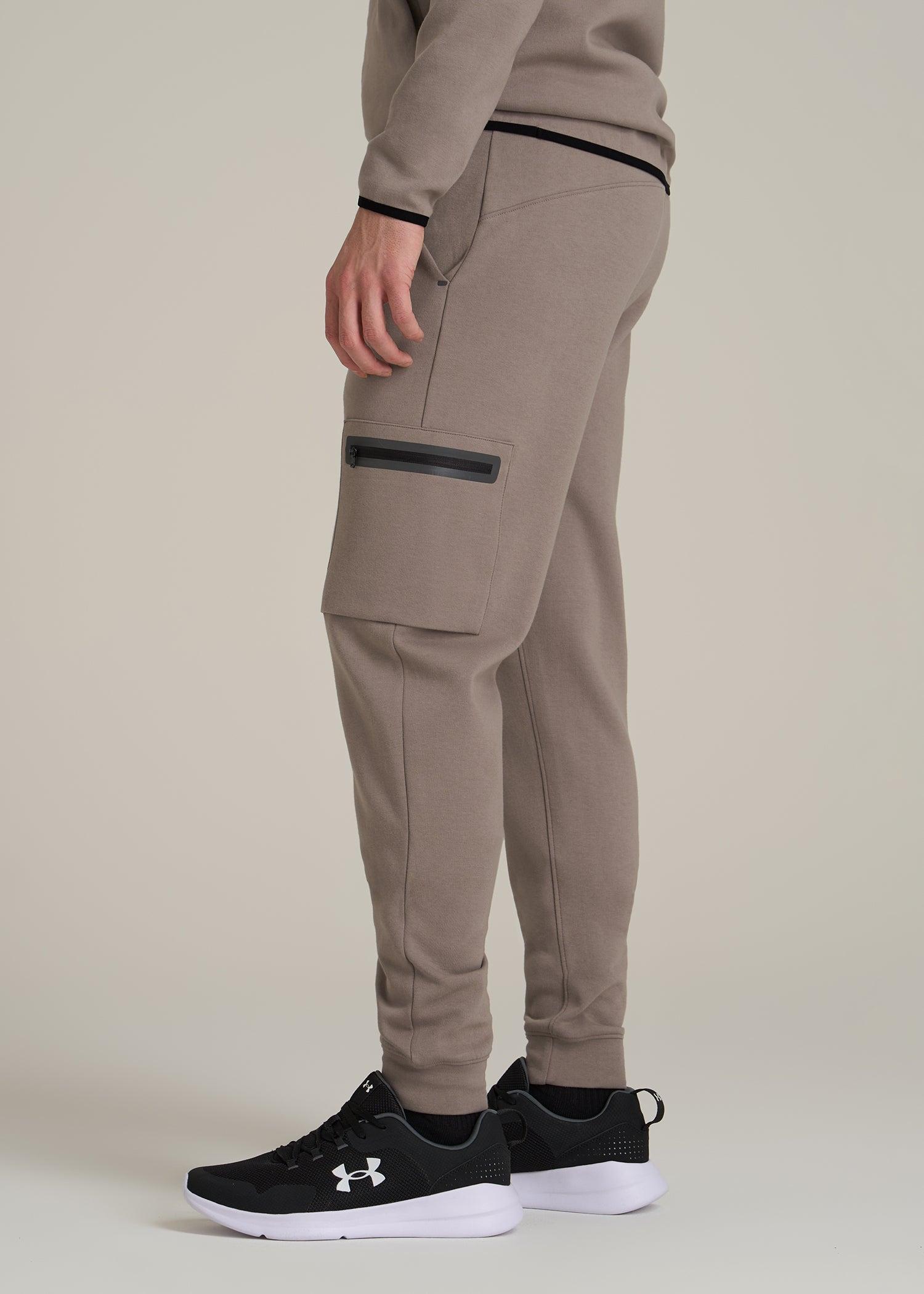 Utility Fleece Cargo Joggers for Tall Men in Portobello Product Image