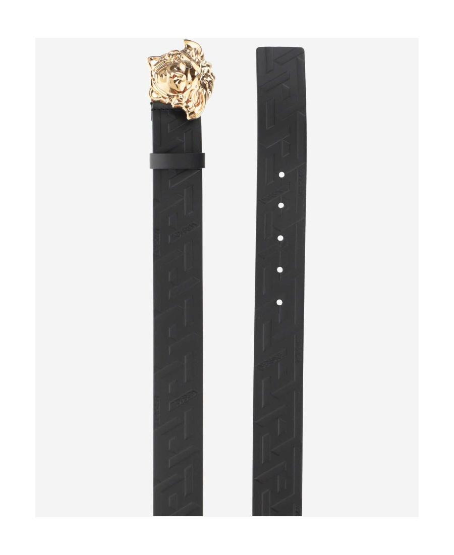 VERSACE La Medusa Leather Belt Man Belt Black Size 39.5 Calfskin Product Image