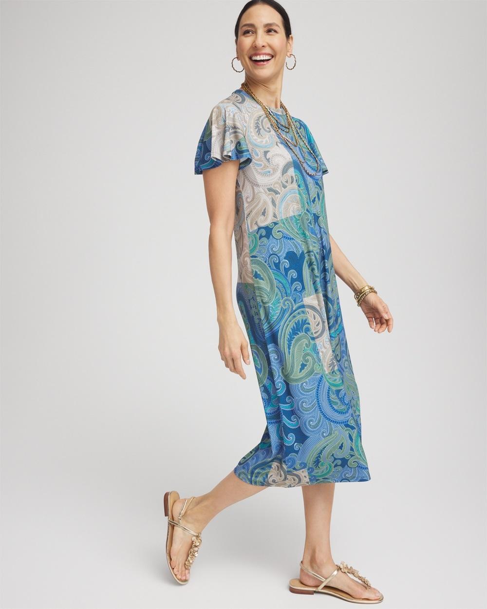 Trapunto Midi Jersey-Knit Dress Product Image