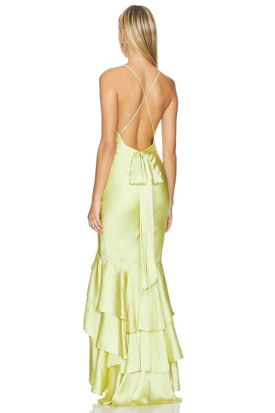 Lovers and Friends Cleo Gown in Melon Green Product Image