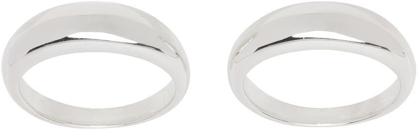 SOPHIE BUHAI Silver Stacking Ring Set In Sterling Silver Product Image