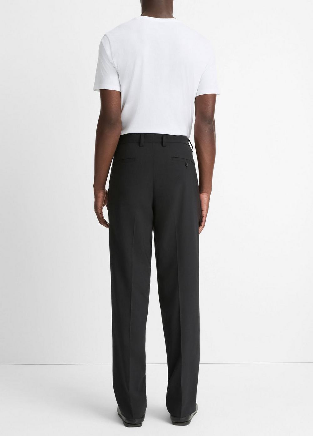 Mens Louie Relaxed Pleated Trouser, Black, Size 28 Vince Product Image