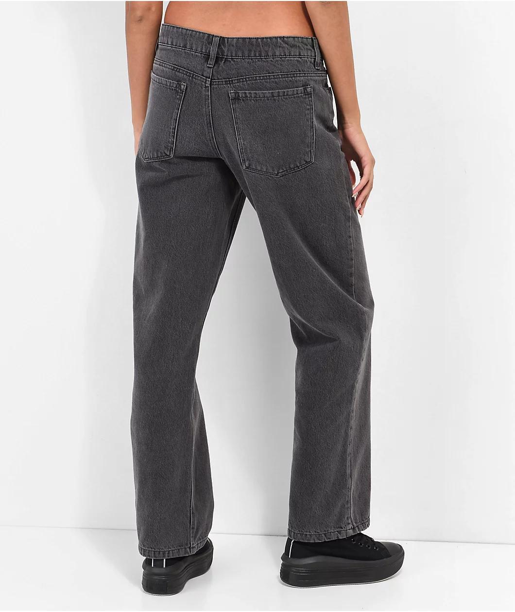Empyre Zia Black Low-rise Vintage Straight Jeans Product Image