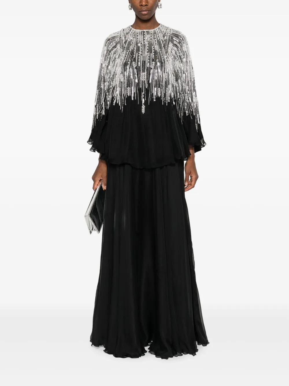 crystal-embellished chiffon ensemble Product Image