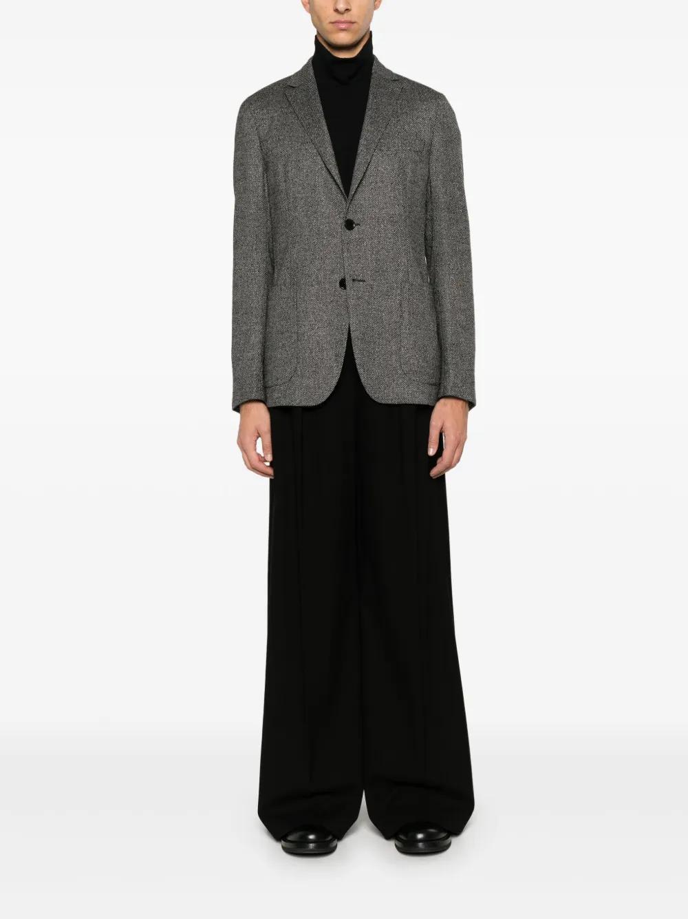 ZEGNA Interlock Twill Blazer In Gray Product Image