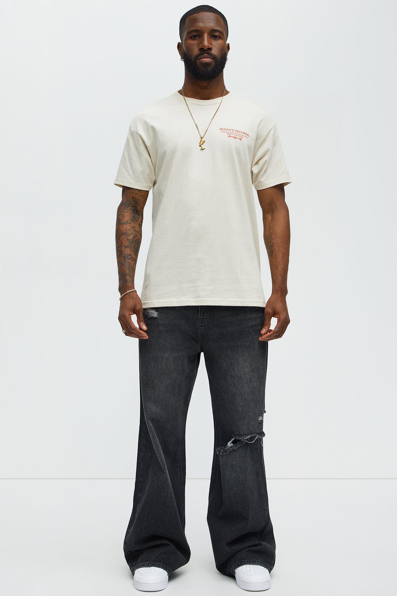 Ronny's Records NYC Short Sleeve Tee - Cream Product Image