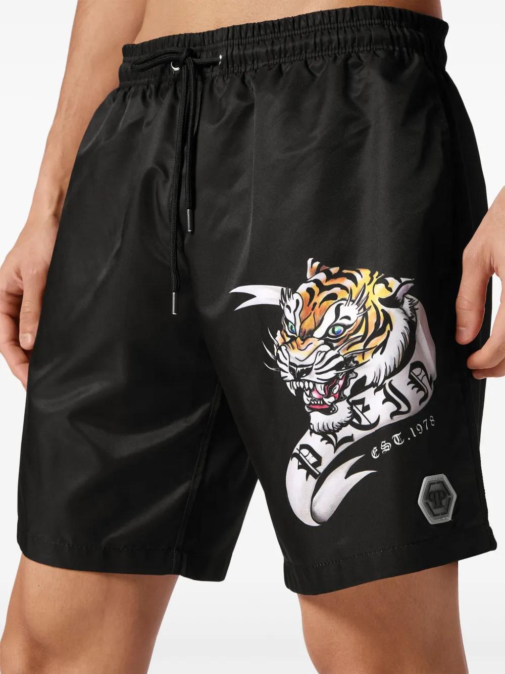 Tattoo-print drawstring swim shorts  Product Image
