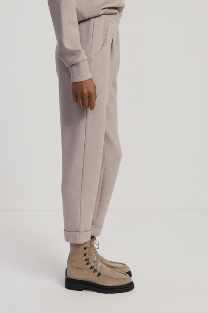 The Rolled Cuff Pant 25"- Taupe Marl Product Image