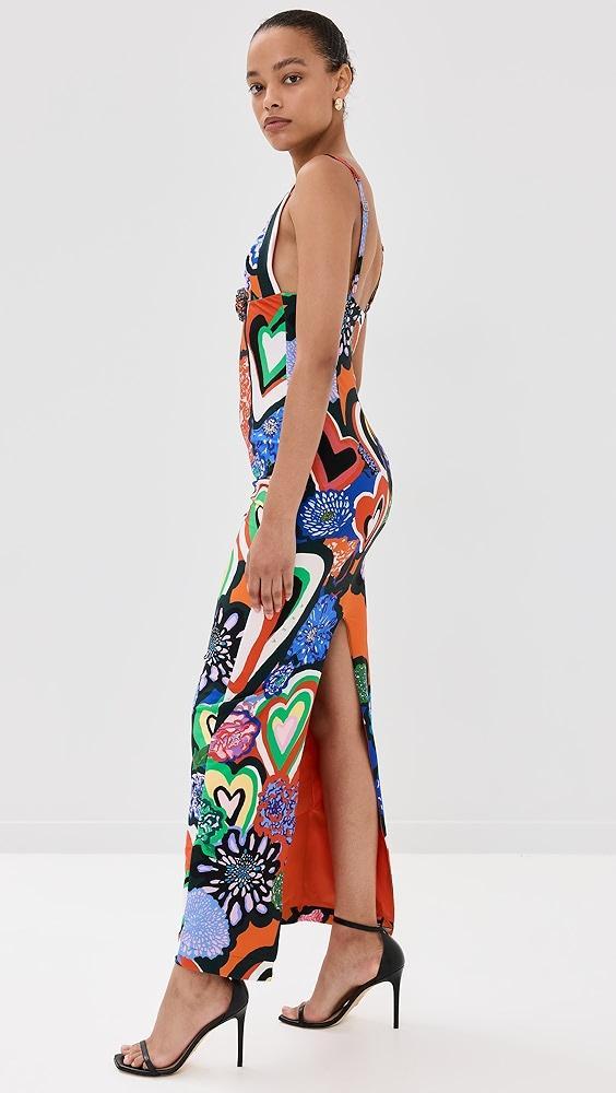 AREA Heart Printed Maxi Dress | Shopbop Product Image