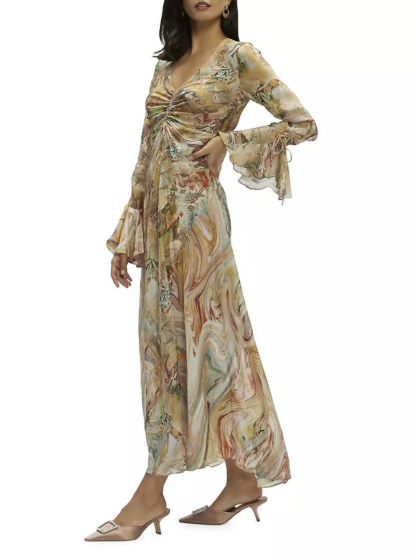 Diana Chiffon Scenic Midi-Dress Product Image