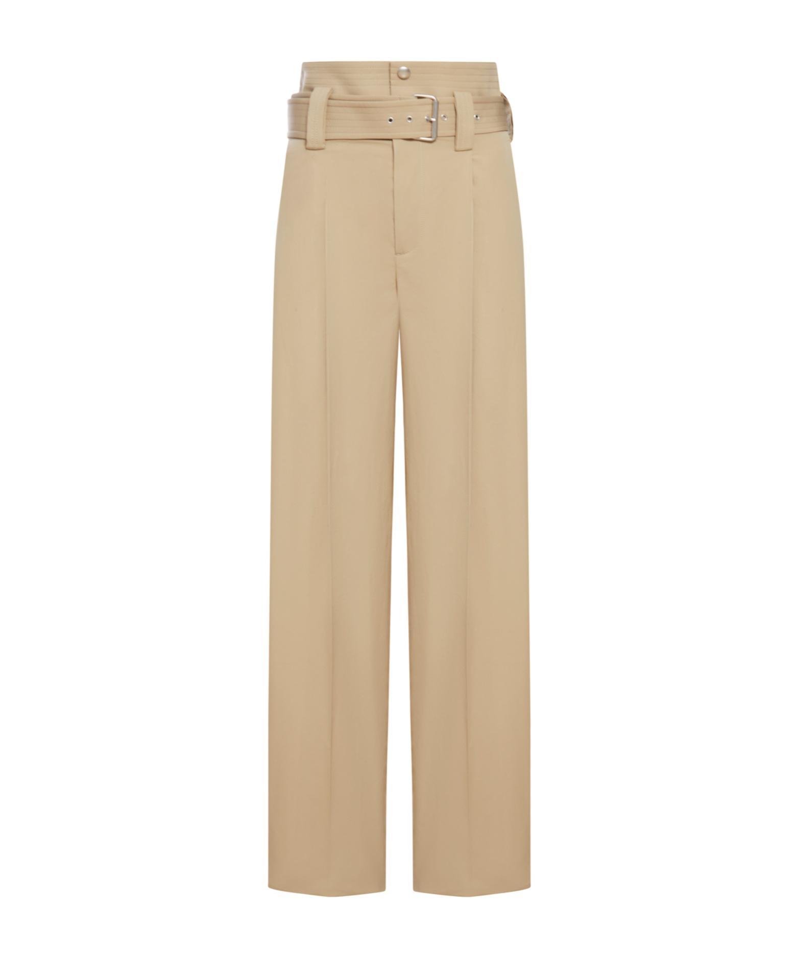 BOTTEGA VENETA Gabardine Trousers With Belt In Brown Product Image