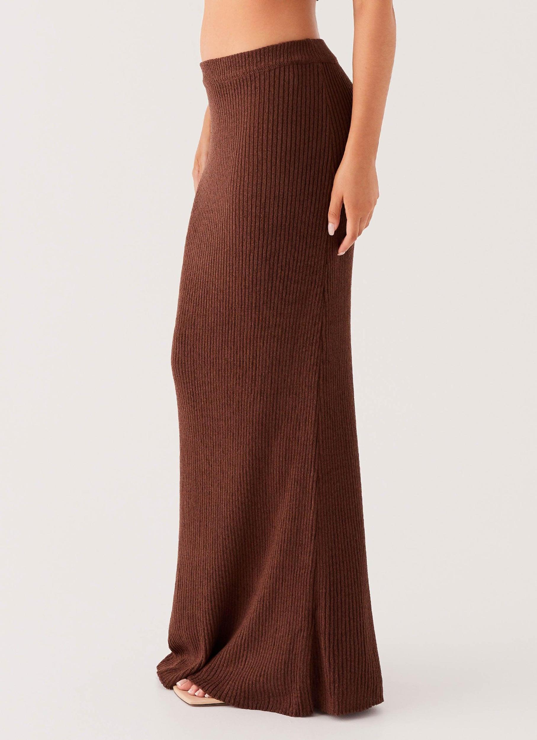 Season Fever Maxi Skirt - Chocolate Product Image