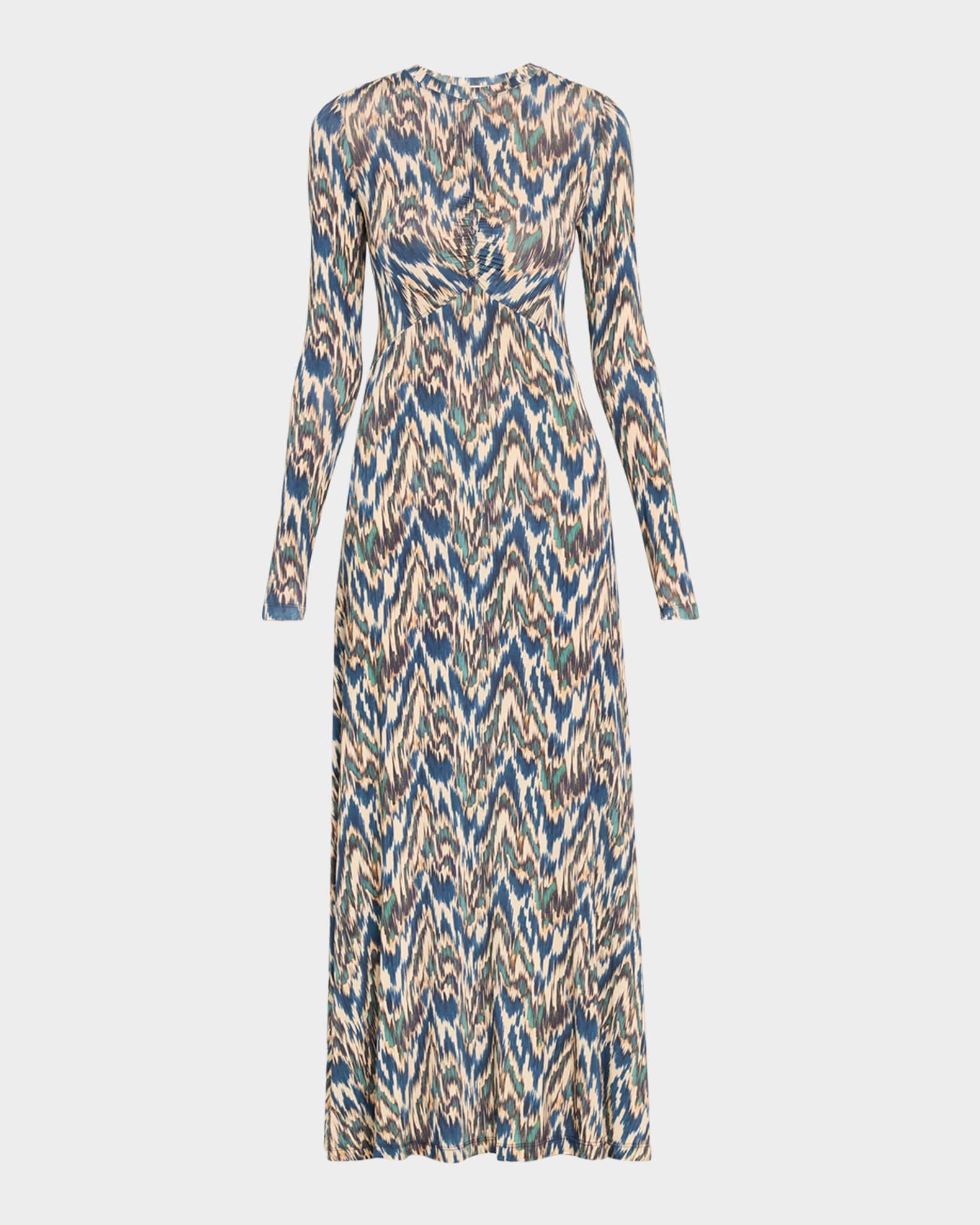 Naia Long-Sleeve Ruched Midi Dress Product Image