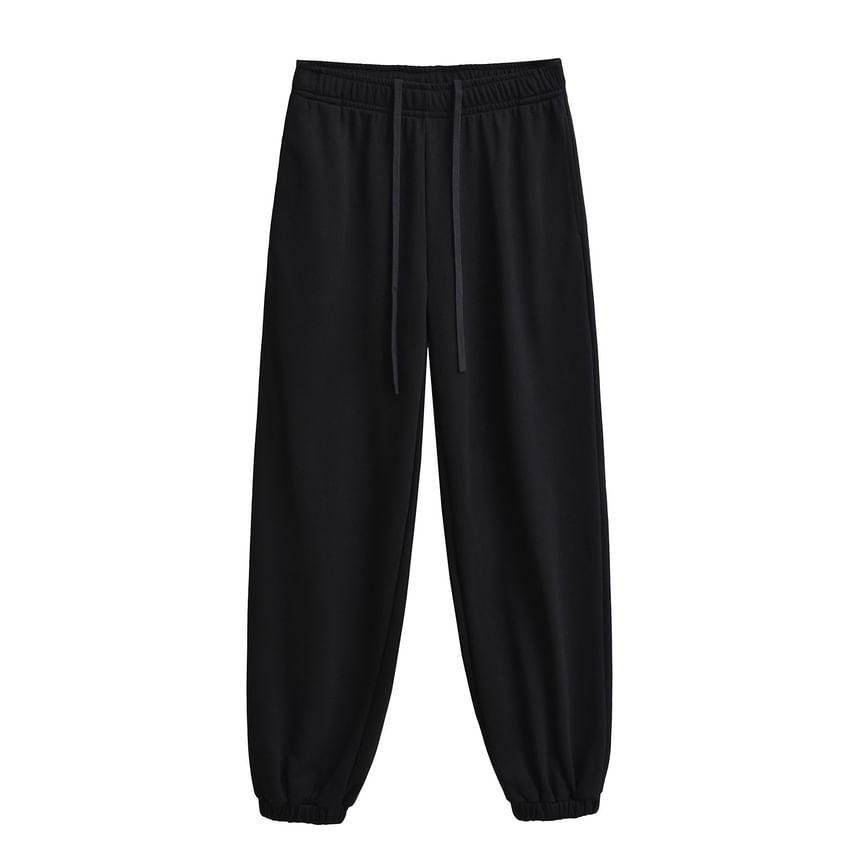 High Rise Plain Sweatpants Product Image