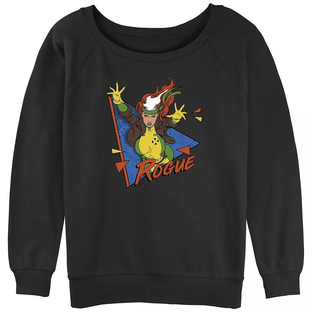 Juniors' X-Men Rogue 90s Style Graphic Slouchy Terry Pullover, Girl's, Size: Medium, Black Product Image
