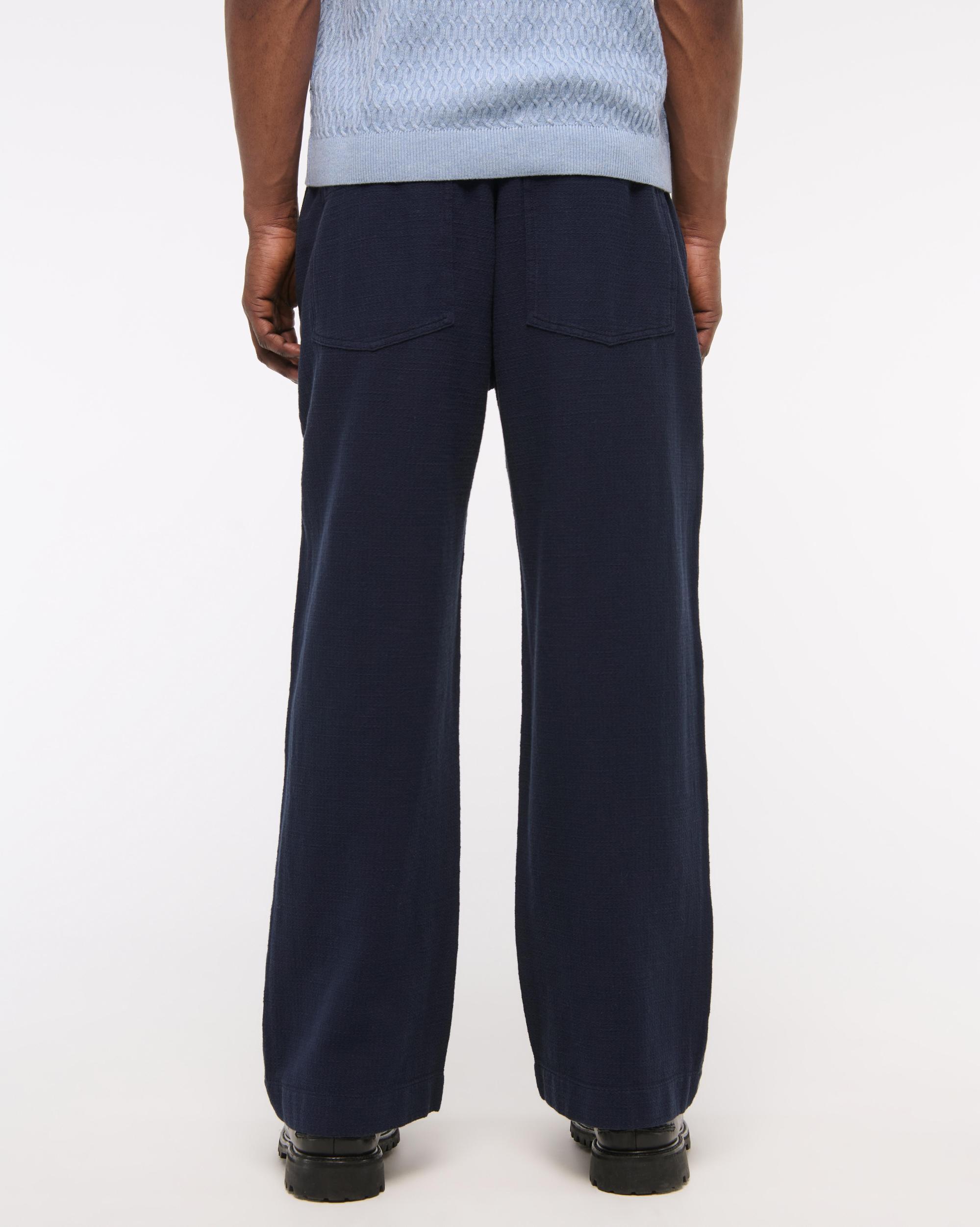 Baggy Cotton Texture Pull-On Pant Product Image