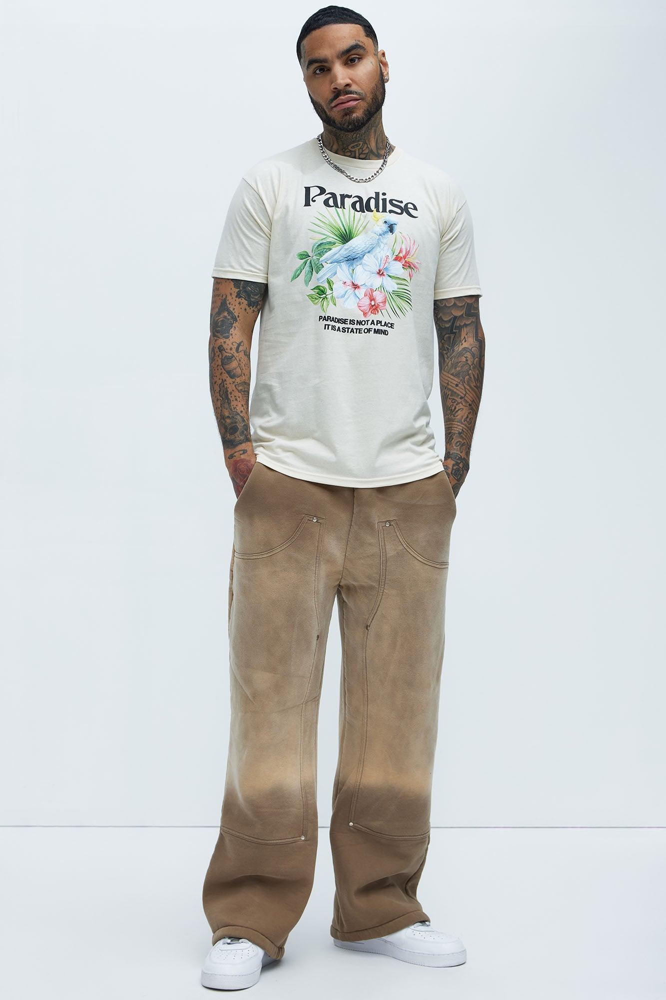 Paradise Bird Short Sleeve Tee - Cream Product Image