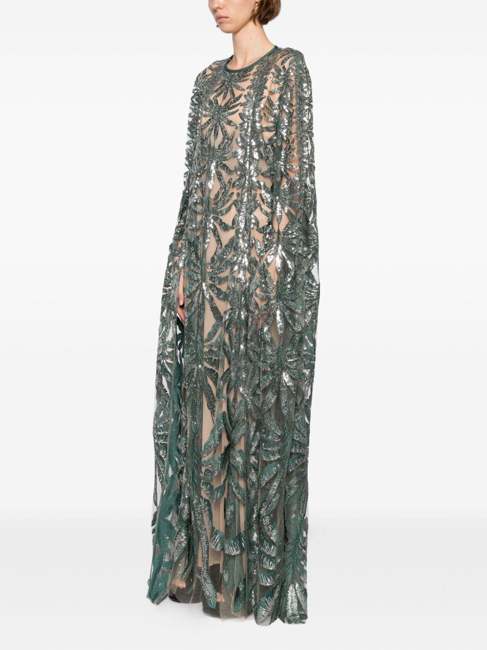 embroidered tulle kaftan Product Image